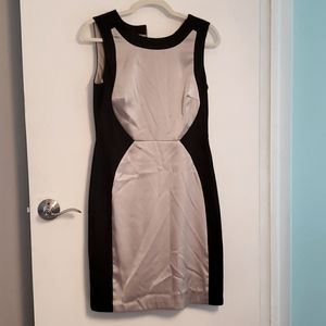 Black and gold cocktail dress